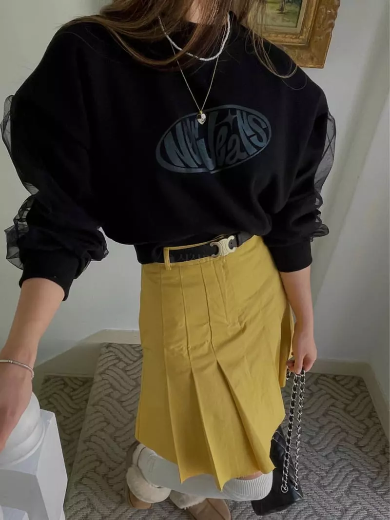 Douze - Korean Women Fashion - #womensfashion - Mesh Sweatshirt - 6