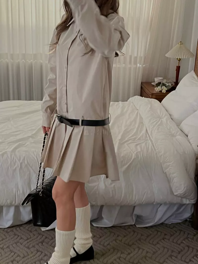 Douze - Korean Women Fashion - #womensfashion - Belt One-piece - 9