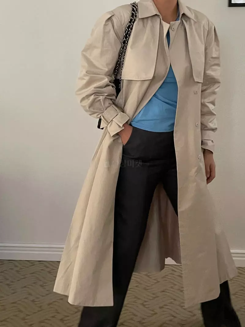 Douze - Korean Women Fashion - #womensfashion - Shelling Trench Coat Jacket - 12