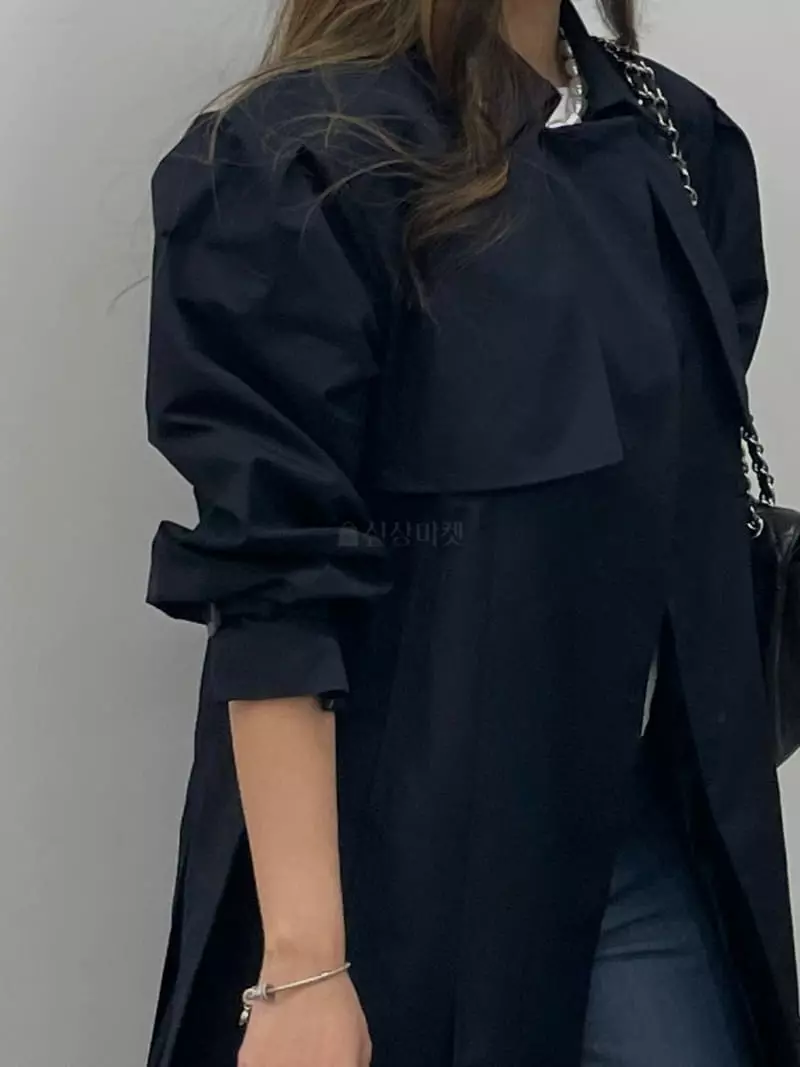 Douze - Korean Women Fashion - #womensfashion - Shelling Trench Coat Jacket - 6