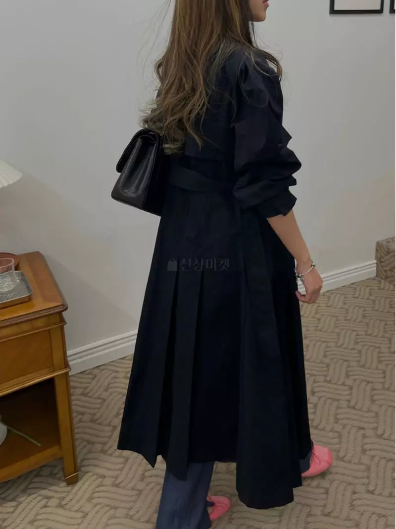 Douze - Korean Women Fashion - #womensfashion - Shelling Trench Coat Jacket - 8