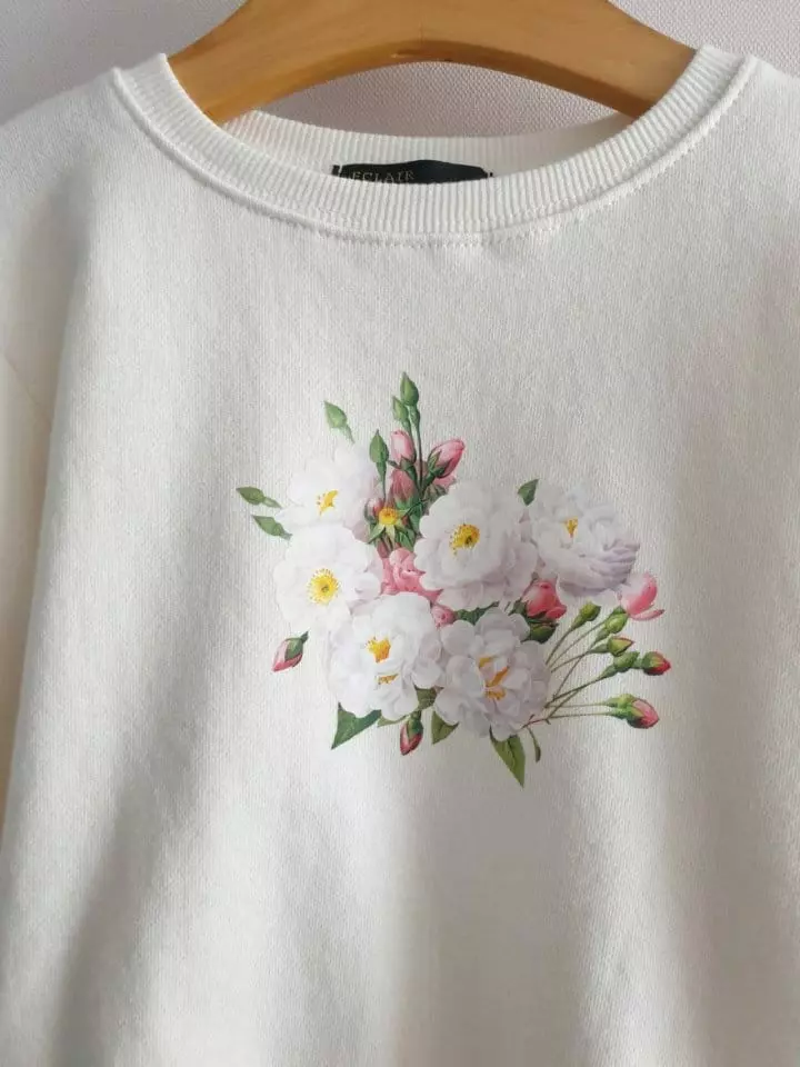 Eclair - Korean Children Fashion - #prettylittlegirls - Flower Sweatshirt - 4