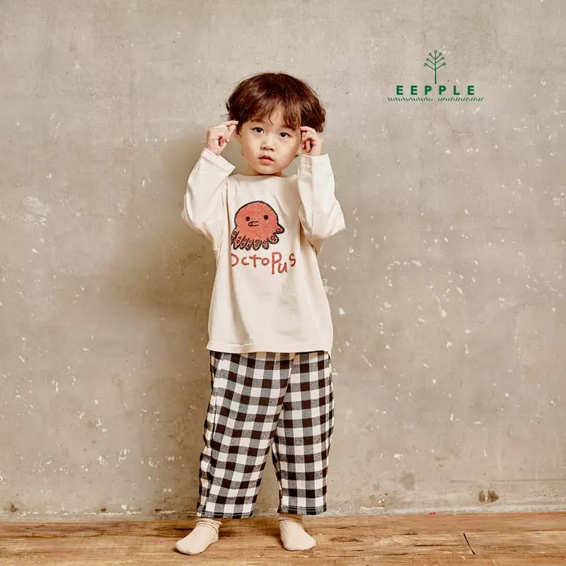 Eepple - Korean Children Fashion - #childofig - Check Wide Pants - 11
