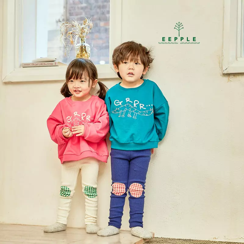 Eepple - Korean Children Fashion - #kidzfashiontrend - Check Rib Leggings - 12