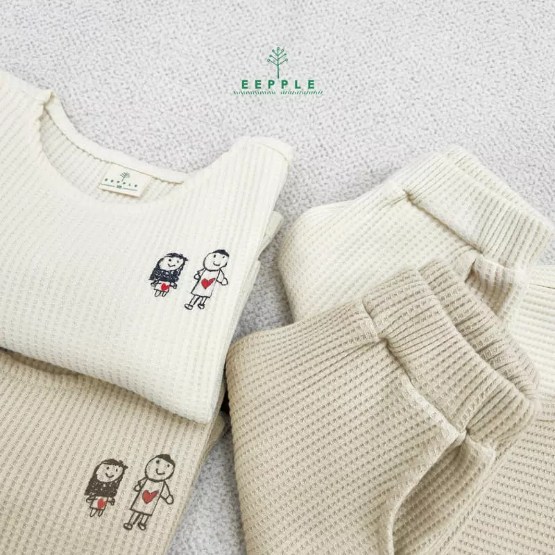 Eepple - Korean Children Fashion - #prettylittlegirls - Danjjack Waffle Top Bottom Set