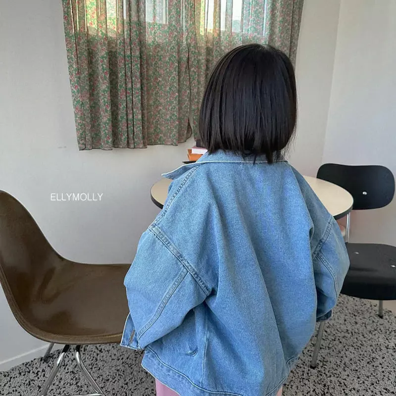 Ellymolly - Korean Children Fashion - #designkidswear - Gunbbang Denim Jacket - 12