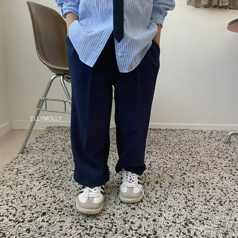 Ellymolly - Korean Children Fashion - #kidzfashiontrend - Chic Wrinkle Pants - 2