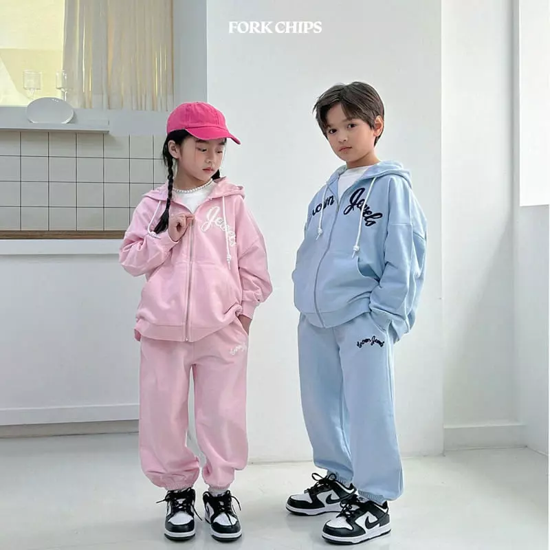 Fork Chips - Korean Children Fashion - #kidzfashiontrend - Crown Top Bottom Set - 4