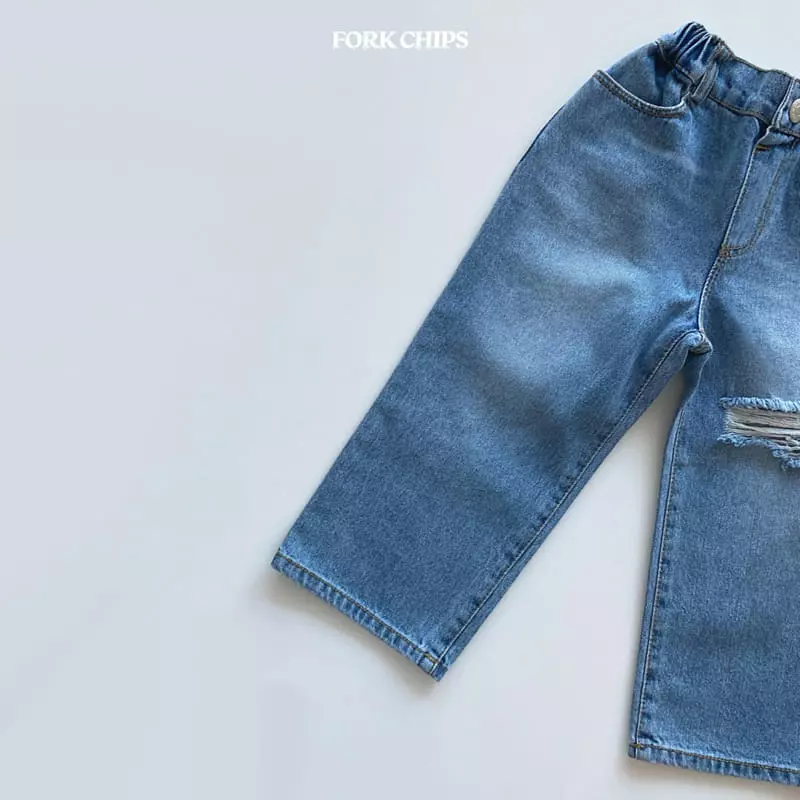 Fork Chips - Korean Children Fashion - #childofig - French Slit Jeans - 12