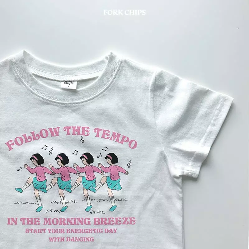 Fork Chips - Korean Children Fashion - #childofig - Dancing Short Sleeves Tee - 4