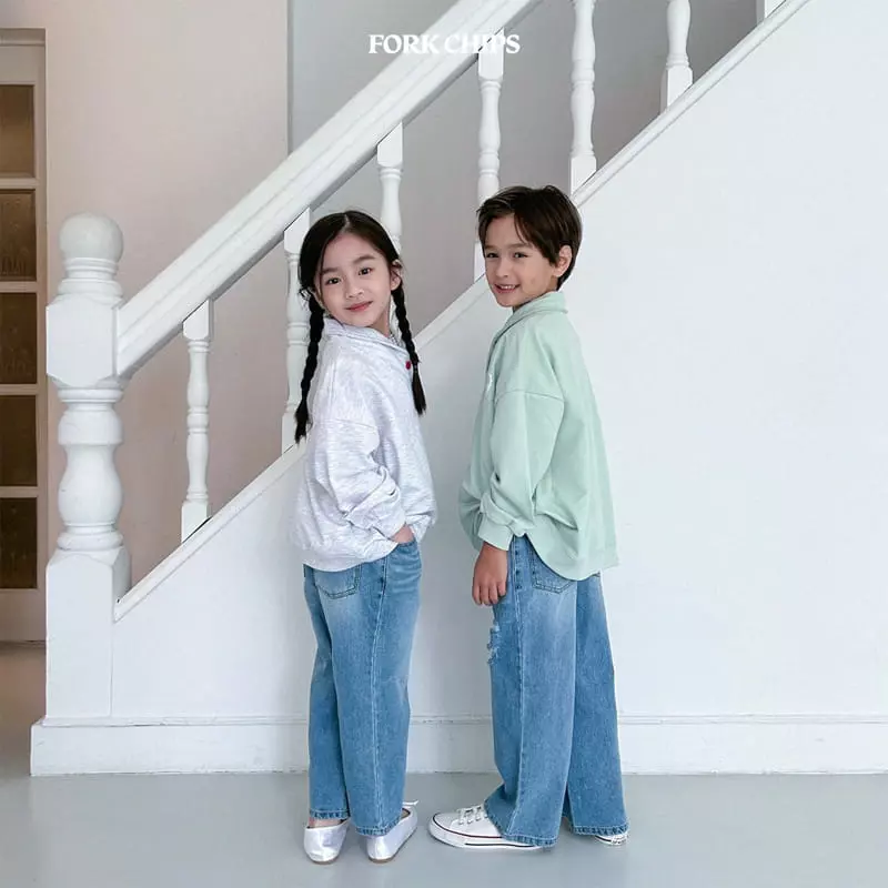 Fork Chips - Korean Children Fashion - #fashionkids - Fine Sweatshirt - 10