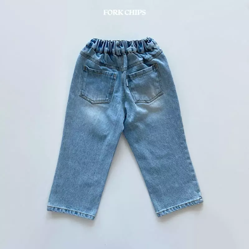 Fork Chips - Korean Children Fashion - #fashionkids - Wendy Jeans