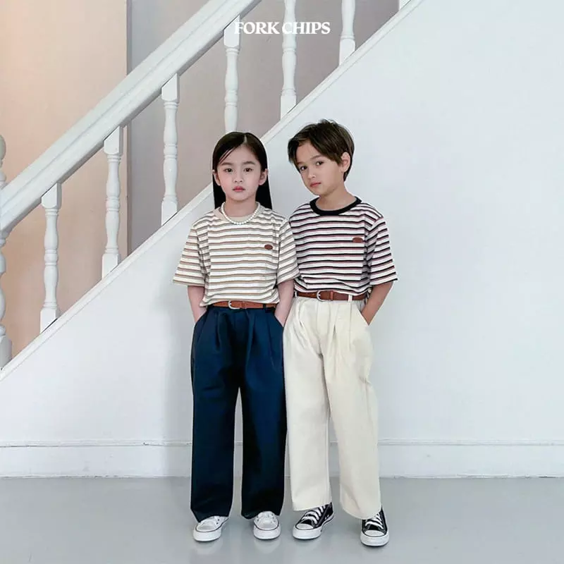 Fork Chips - Korean Children Fashion - #kidsshorts - Marcaro Short Sleeves Tee - 9