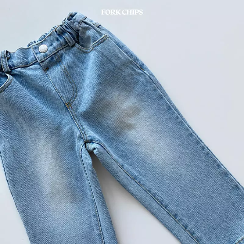 Fork Chips - Korean Children Fashion - #kidsstore - Wendy Jeans - 3