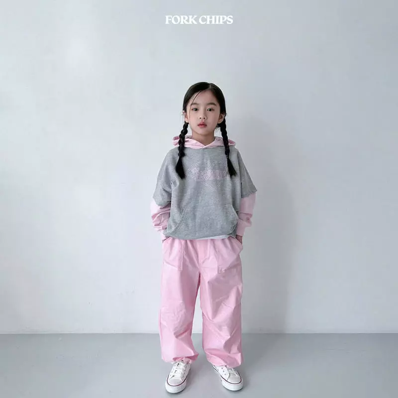 Fork Chips - Korean Children Fashion - #kidzfashiontrend - Heart Pin Hoody - 12
