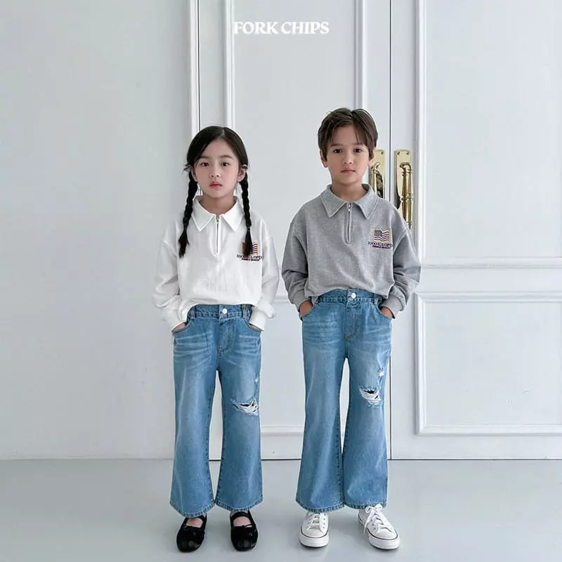 Fork Chips - Korean Children Fashion - #littlefashionista - Washing Tee - 11