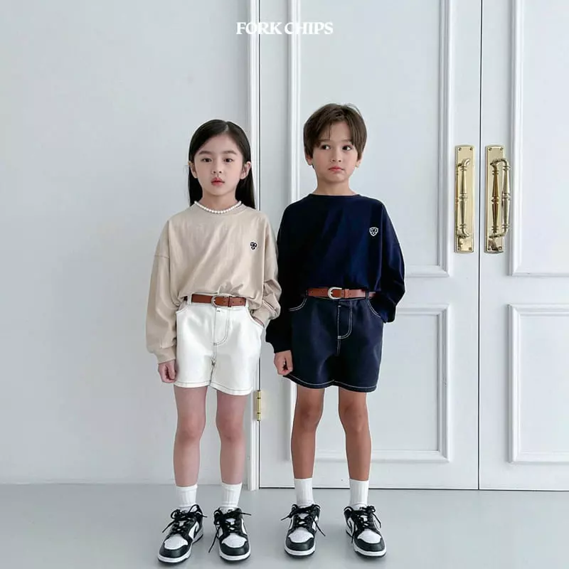 Fork Chips - Korean Children Fashion - #minifashionista - Minimal Shorts - 9