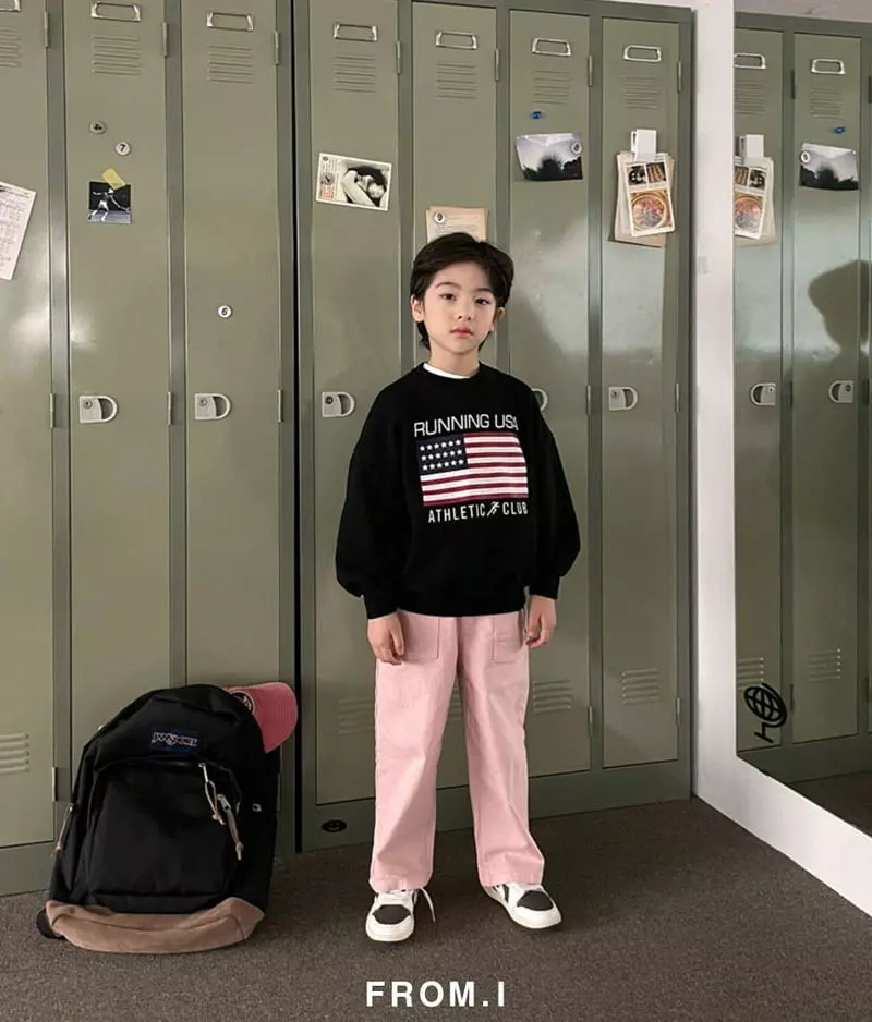 From I - Korean Children Fashion - #childrensboutique - Running USA Sweatshirt - 10