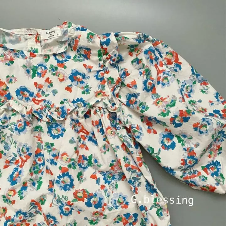 G Blessing - Korean Children Fashion - #childrensboutique - Frill Flower One-piece - 2