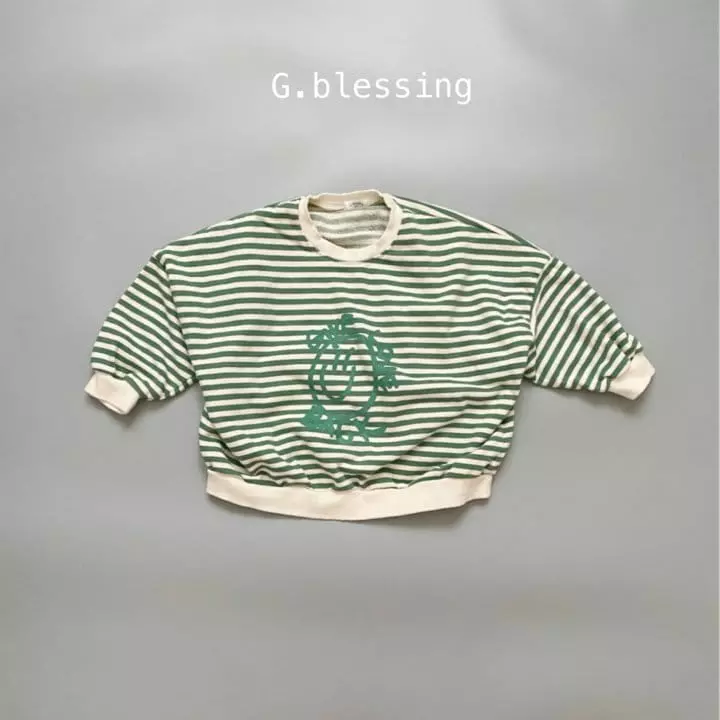 G Blessing - Korean Children Fashion - #discoveringself - Love Stripes Sweatshirt
