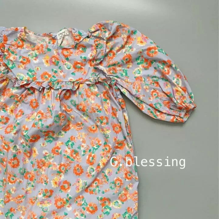 G Blessing - Korean Children Fashion - #fashionkids - Frill Flower One-piece - 5