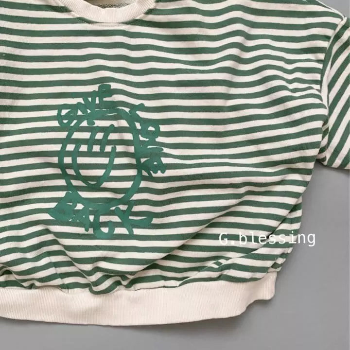 G Blessing - Korean Children Fashion - #fashionkids - Love Stripes Sweatshirt - 2