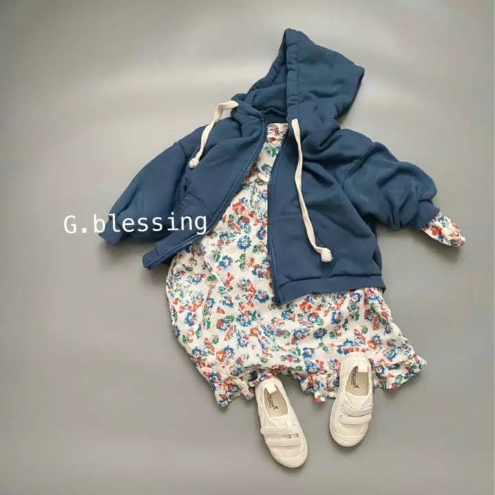 G Blessing - Korean Children Fashion - #kidsshorts - Frill Flower One-piece - 6