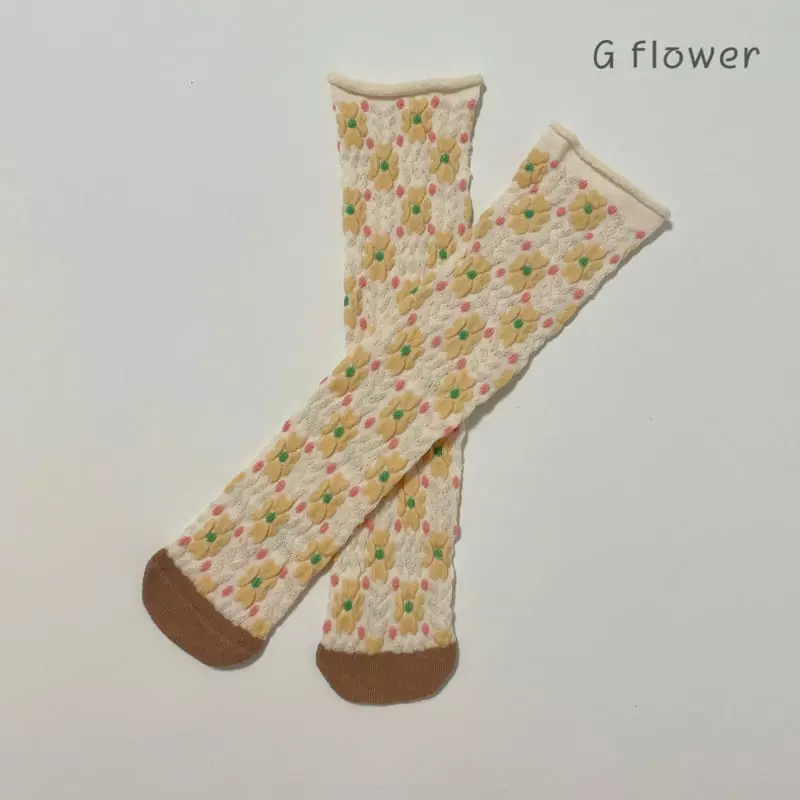 G Flower - Korean Children Fashion - #Kfashion4kids - Jacquard Knee Socks - 6