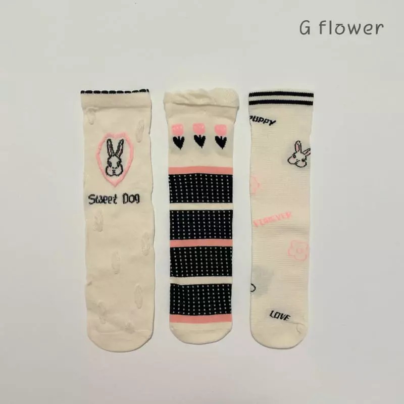 G Flower - Korean Children Fashion - #kidzfashiontrend - Barnie Knee Socks - 4