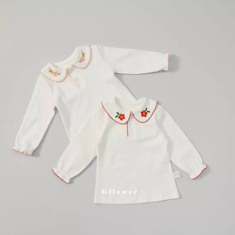 G Flower - Korean Children Fashion - #childrensboutique - Embroidery Tee - 10