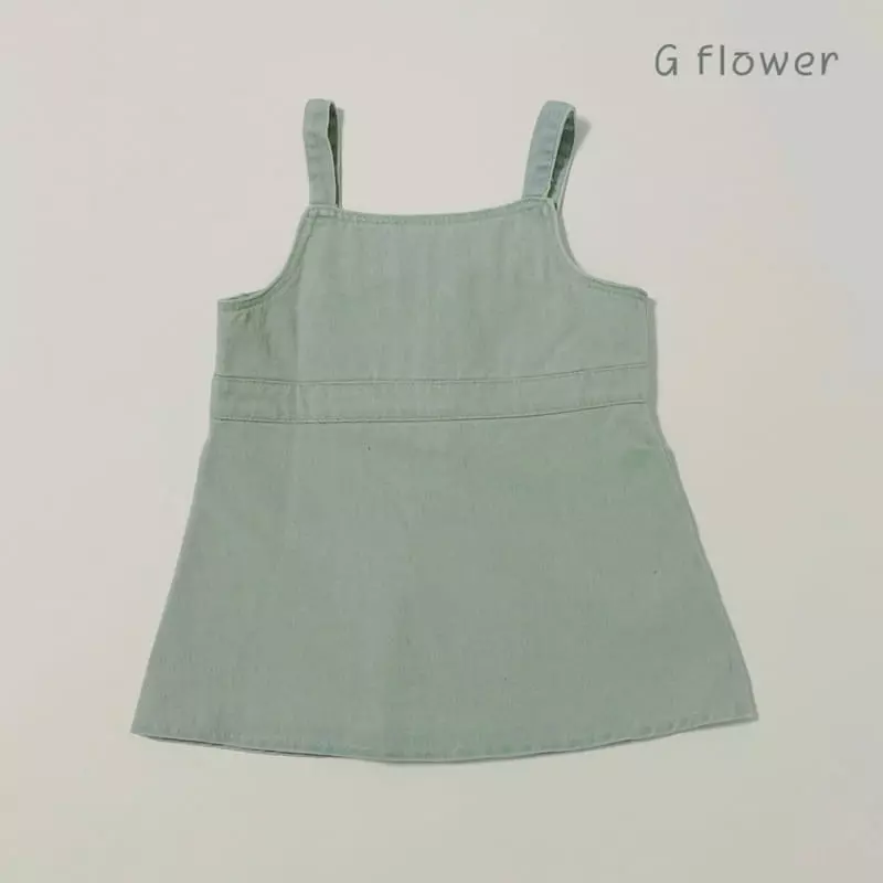 G Flower - Korean Children Fashion - #childrensboutique - Denim Sleeves One-piece - 9