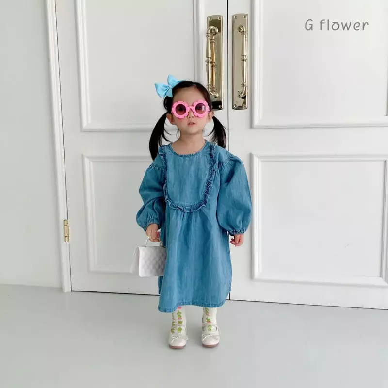 G Flower - Korean Children Fashion - #discoveringself - Denim One-piece - 9