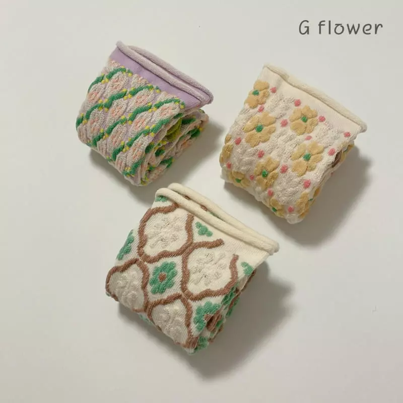 G Flower - Korean Children Fashion - #kidsshorts - Jacquard Knee Socks - 3