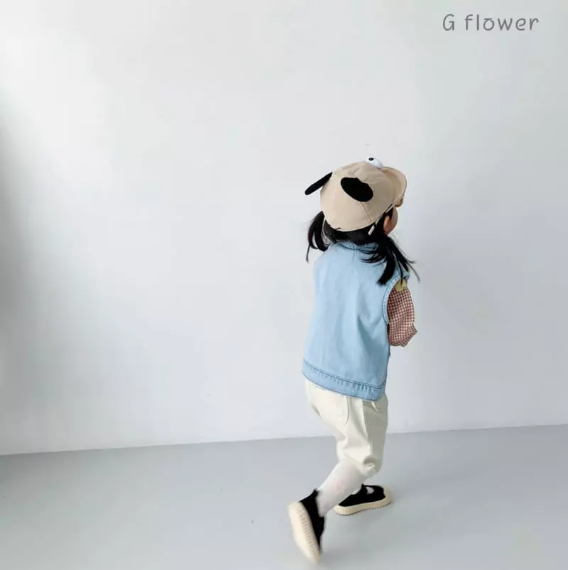 G Flower - Korean Children Fashion - #kidsshorts - Denim Vest - 3