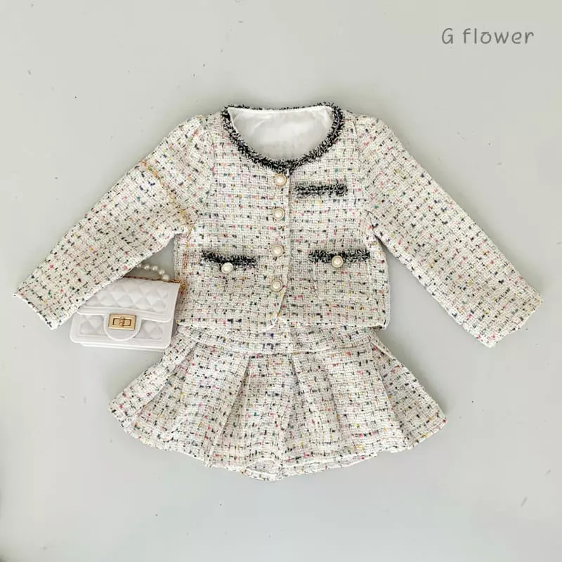 G Flower - Korean Children Fashion - #kidsstore - Twid Two Piece - 2