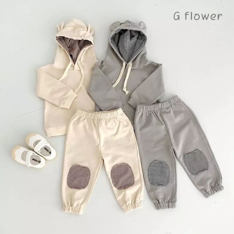 G Flower - Korean Children Fashion - #littlefashionista - Bear Hoody Set - 8