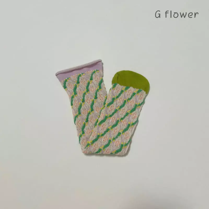 G Flower - Korean Children Fashion - #magicofchildhood - Jacquard Knee Socks - 8