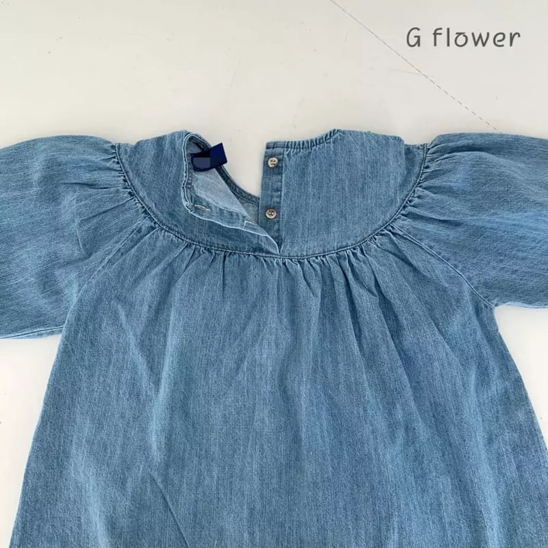 G Flower - Korean Children Fashion - #prettylittlegirls - Denim One-piece - 2