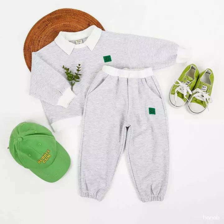 Hanab - Korean Children Fashion - #childofig - Smile PK Top Bottom Set