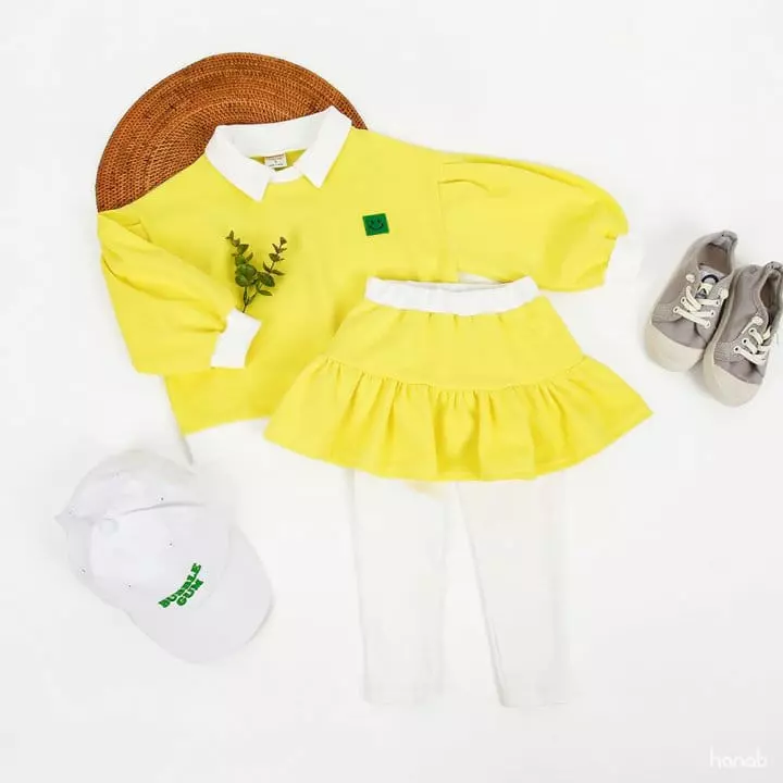 Hanab - Korean Children Fashion - #childrensboutique - Smile PK Top Bottom Set - 2
