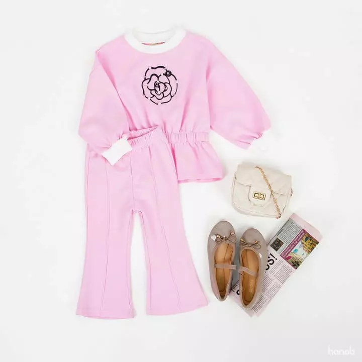 Hanab - Korean Children Fashion - #littlefashionista - Rose Top Bottom Set