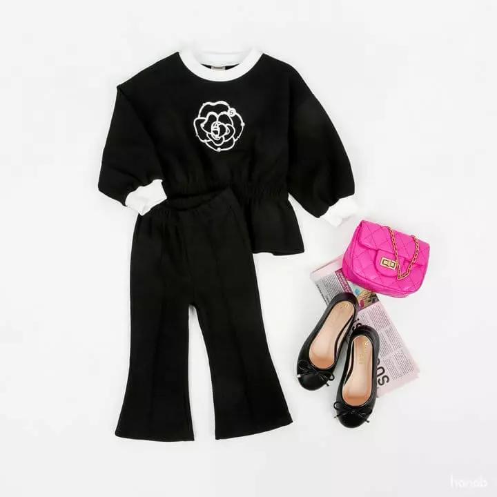 Hanab - Korean Children Fashion - #magicofchildhood - Rose Top Bottom Set - 2