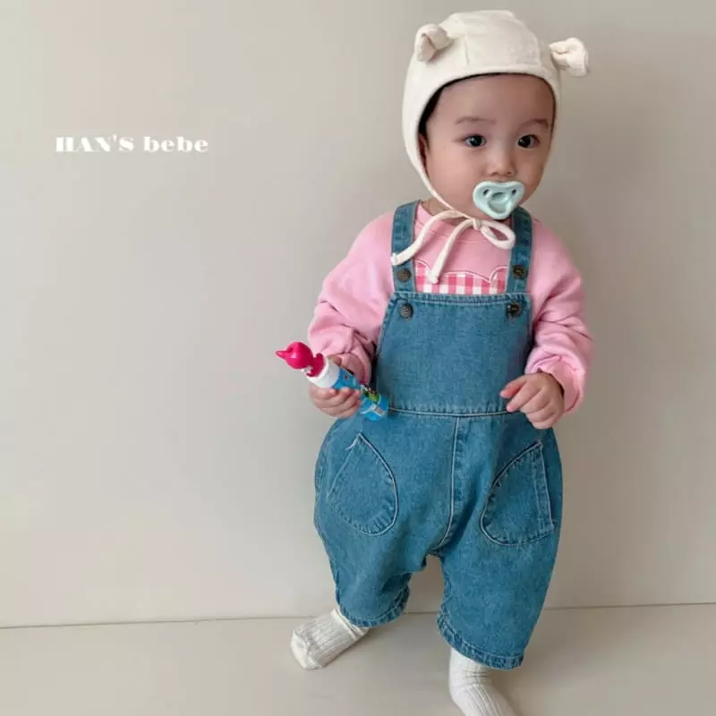 Han's - Korean Baby Fashion - #babyboutique - Bebe Chichi Denim Dungarees - 11