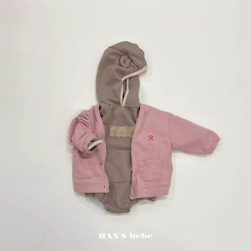 Han's - Korean Baby Fashion - #babyboutiqueclothing - Bebe Pocket Raglan Bodysuit - 3
