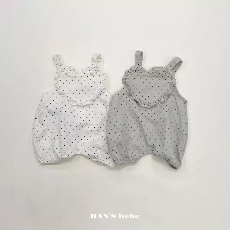 Han's - Korean Baby Fashion - #babyclothing - Bebe Frill Bonbon Dungarees Bodysuit