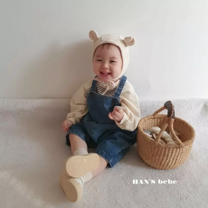 Han's - Korean Baby Fashion - #onlinebabyshop - Bebe Chichi Denim Dungarees - 10