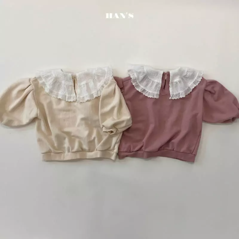 Han's - Korean Children Fashion - #kidsstore - Big Collar Sweatshirt - 2