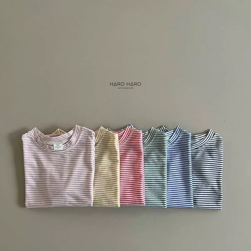 Haro Haro - Korean Children Fashion - #Kfashion4kids - Haribi Stripes Tee - 5