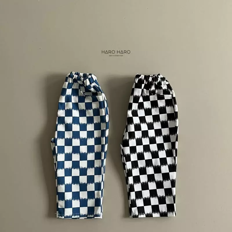 Haro Haro - Korean Children Fashion - #childofig - Bans Check Pants - 3