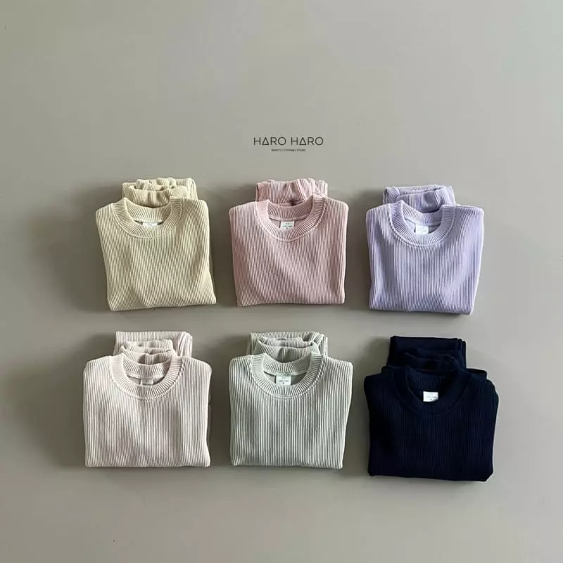 Haro Haro - Korean Children Fashion - #discoveringself - Fresh Cream Waffle Top Bottom Set - 8